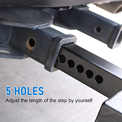 DICMIC Hitch Step Anti Slip and Rust Towing Bumper Guard for Most Car SUV Truck Pickup with Pin Fit 2” Receiver, 11.8” Length