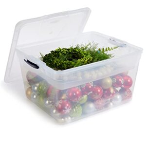 Rubbermaid Tray for 71 Qt Cleverstore Clear Plastic Storage Bins, Pack of 2, Clear Plastic Tray with Built-In Handles, Maximize Storage, Great for Small or Delicate Items