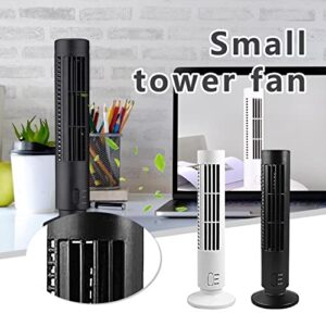 ZZKHGo Tower Electric Fan, USB Bladeless Fan Mini Vertical Air Conditioner, Mini Leafless Tower Air Conditioner Small Fan, Air Circulation Coolers for Home Office Bedroom