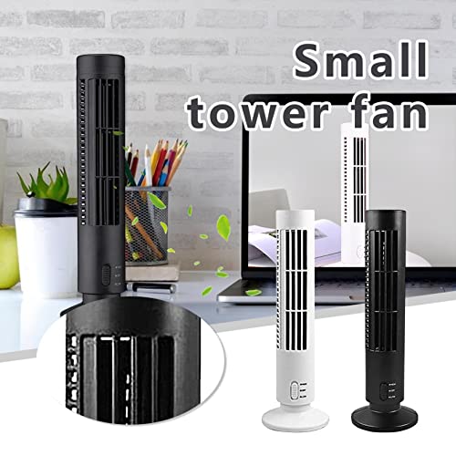 ZZKHGo Tower Electric Fan, USB Bladeless Fan Mini Vertical Air Conditioner, Mini Leafless Tower Air Conditioner Small Fan, Air Circulation Coolers for Home Office Bedroom