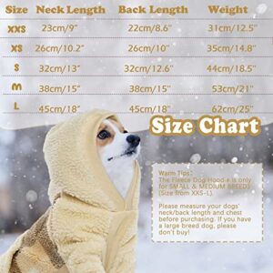 Duojoy Fleece Dog Hoodie Sweater, Coffee Buffalo Plaid Warm Dog Winter Clothes, Pullover Fuzzy Dog Clothes for Small Medium Dogs, Doggie Sweater Sweatshirt with Pockets-S