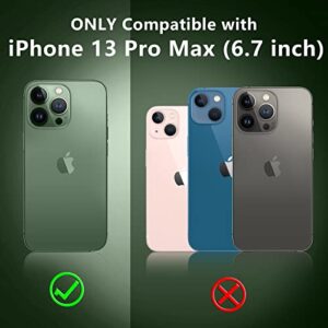 SPIDERCASE [3 in 1 Designed for iPhone 13 Pro Max Case, [Crystal Clear Not Yellowing][with 2 Pcs Tempered Glass Screen Protectors & 2 Pcs Camera Lens Protectors] Slim Thin Case (Silver)