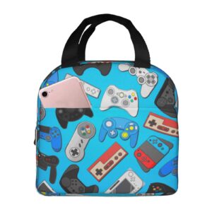 echoserein video game fun gamer lunch bag insulated lunch box reusable lunchbox waterproof portable lunch tote for boys men adult