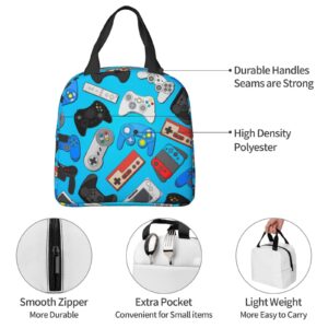 Echoserein Video Game Fun Gamer Lunch Bag Insulated Lunch Box Reusable Lunchbox Waterproof Portable Lunch Tote For Boys Men Adult