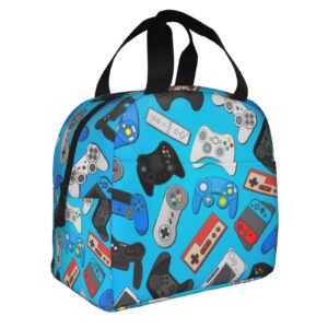 Echoserein Video Game Fun Gamer Lunch Bag Insulated Lunch Box Reusable Lunchbox Waterproof Portable Lunch Tote For Boys Men Adult