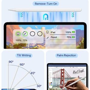 Stylus Pen for iPad with Magnetic Wireless Charging, Apple Smart Pen Colorful, iPad Pencil 2nd Generation Compatible with iPad Pro 11 in 1/2/3/4, iPad Pro 12.9 in 3/4/5/6, iPad Air 4/5, iPad Mini 6