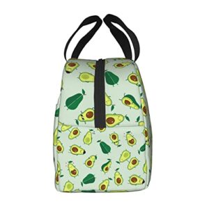 Echoserein Cute Avocado Fun Fruits Lunch Bag Insulated Lunch Box Reusable Lunchbox Waterproof Portable Lunch Tote For Women Men Girls Boys