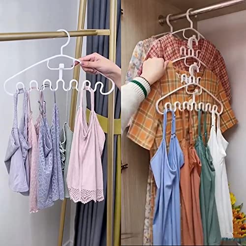 10 Pack Plastic Wavy Clothes Hanger Non Slip Cami Space Saving Hangers Closet Organizer for Tank Top, Bra, Strappy Dress,Bathing Suit, Long Stockings,Belt,Necktie (10 Pack)