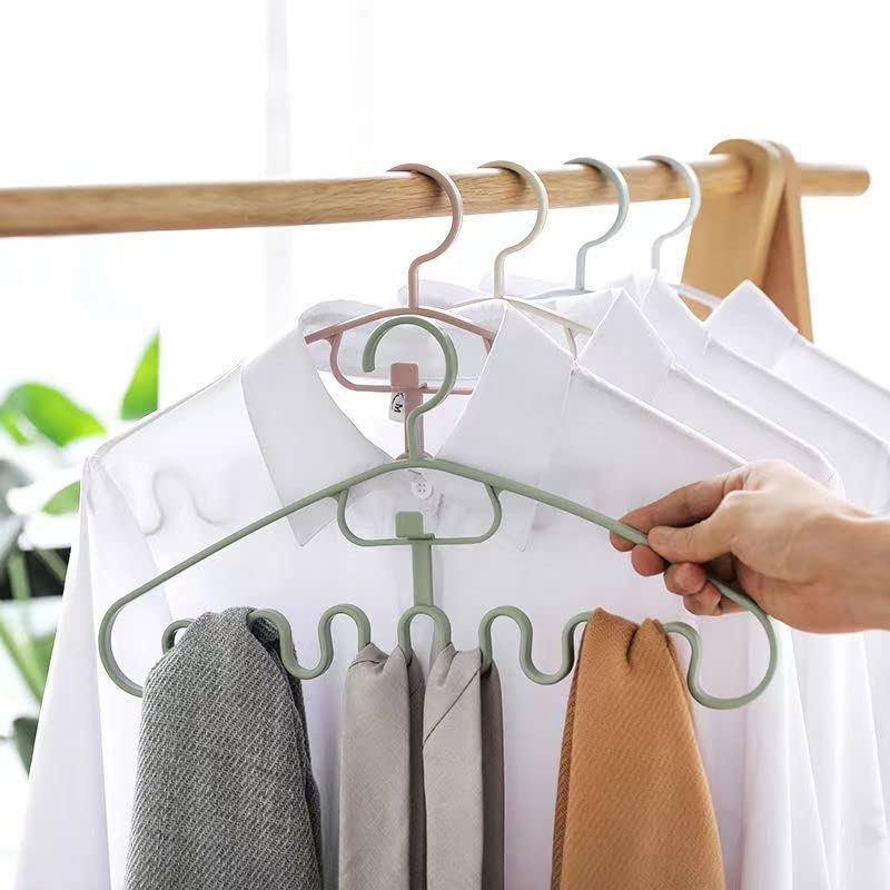 10 Pack Plastic Wavy Clothes Hanger Non Slip Cami Space Saving Hangers Closet Organizer for Tank Top, Bra, Strappy Dress,Bathing Suit, Long Stockings,Belt,Necktie (10 Pack)