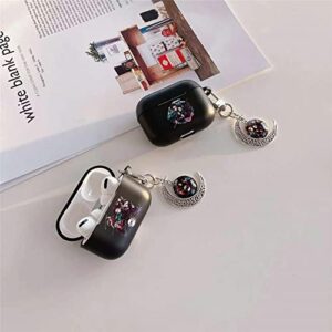 Air pod Pro Case, XUYIQIANG Shockproof and Drop-Proof Luxury TPU Hard Protective Cover, IMD Fashion Pattern Printing, Air pod Pro Case Suitable for Everyone, Unique Keychain(huimei-pro-001)