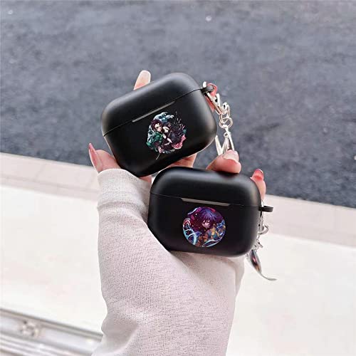 Air pod Pro Case, XUYIQIANG Shockproof and Drop-Proof Luxury TPU Hard Protective Cover, IMD Fashion Pattern Printing, Air pod Pro Case Suitable for Everyone, Unique Keychain(huimei-pro-001)