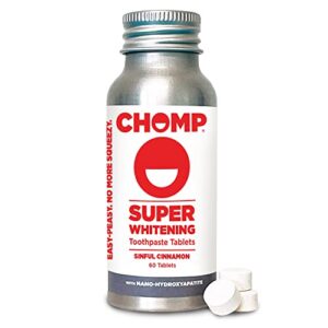 chomp super whitening toothpaste tablets with nano hydroxyapatite