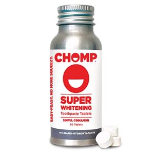 Chomp Super Whitening Toothpaste Tablets with Nano Hydroxyapatite