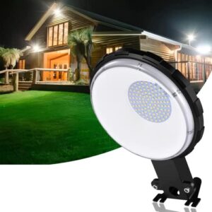 prooci led barn light-dusk to dawn outdoor lighting with photocell sensor, 100w 5000k 10000lm flood street light, 100-120v ac all weather area security light for indoor, garage, yard, warehouse