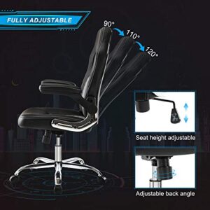 Gaming Chair Ergonomic Office Chair PU Leather Computer Chair High Back Desk Chair Adjustable Swivel Task Chair with Lumbar Support/Adjustable Armrests, White