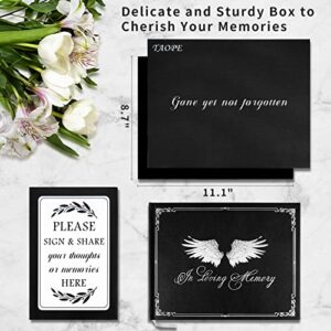 TAOPE Funeral Guest Book| Memorial Guest Book | Celebration of Life Funeral Guest Book| in Loving Memory | 10.2” x 7.8”, Guest Sign in Book