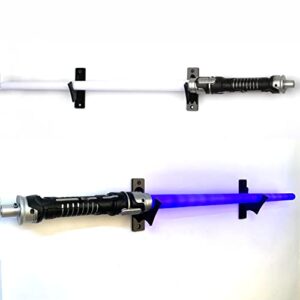 WANLIAN Lightsaber Wall Mount Acrylic Lightsaber Stand Wall Mounted Sword Stand Display Lightsaber Storage Exhibition Wall Mounted Lightsaber Stand（Black）