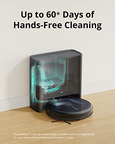 eufy Clean by Anker, eufy Clean G40+, Robot Vacuum, Self-Emptying Robot Vacuum, 2,500Pa Suction Power, WiFi Connected, Planned Pathfinding, Ultra-Slim Design, Perfect for Daily Cleaning