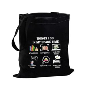 jytapp book lover tote bag bookworm gift things i do in my spare time books bag bookish gift