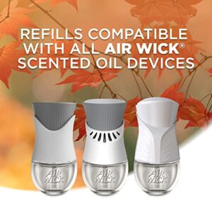 Air Wick Plug in Scented Oil Refill, 5ct, Forest Spice & Leaves, Fall Scent, Essential Oils, Air Freshener