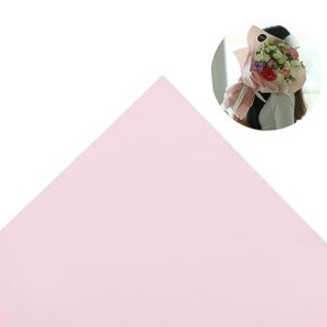 flowerself korean style wrapping paper waterproof sheets for flower bouquet design (light pink)