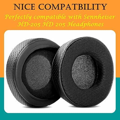 TaiZiChangQin Upgrade Earpads Cushion Replacement Compatible with Sennheiser HD-205 HD 205 Headphone ( Black Fabric Ear Pads )