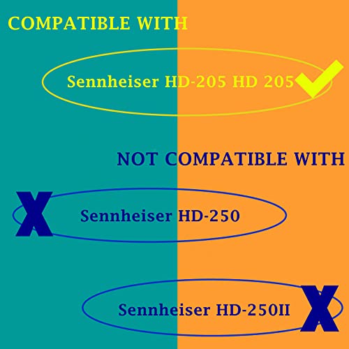 TaiZiChangQin Upgrade Earpads Cushion Replacement Compatible with Sennheiser HD-205 HD 205 Headphone ( Black Fabric Ear Pads )