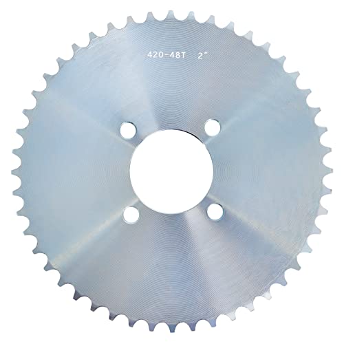 Go Kart Sprocket, 48 Tooth for #40/41/420 Chain, Sprocket for Go Carts & Mini Bikes