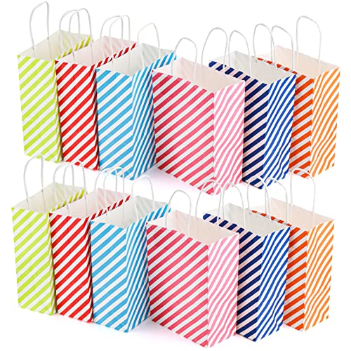 ZEAYEA 60 Pack Gift Bags with Tissue, 9" Party Favor Bags with handles, 6 Color Paper Gift Bag Assortment, Goodie Bags for Birthday, Wedding, Halloween, Christmas, Valentines, Easter, Holidays