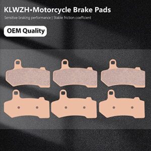 KLWZH Front and Rear Brake Pads for 2008-2018 Harley Touring FLHTCU Ultra Classic Electra Glide FLHX Street Glide 2008-2015 Road King Road Glide Electra Glide V-Rod Street Rod Night Rod