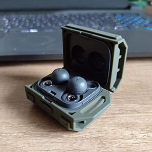 FatBear Tactical Military Grade Rugged Shockproof Armor Protective Skin Case Cover for Sony LinkBuds WF-L900 Wireless Earphones (Green)