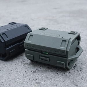 fatbear tactical military grade rugged shockproof armor protective skin case cover for sony linkbuds wf-l900 wireless earphones (green)