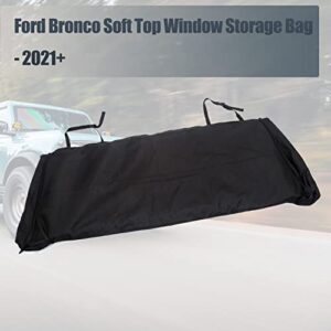 Bronco soft top window storage bag compatible with Ford Bronco Accessories 2021 2022 4 Door Plush bag Protection Top window Bags prevent Scratching and Bending