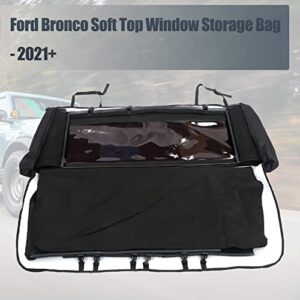 Bronco soft top window storage bag compatible with Ford Bronco Accessories 2021 2022 4 Door Plush bag Protection Top window Bags prevent Scratching and Bending