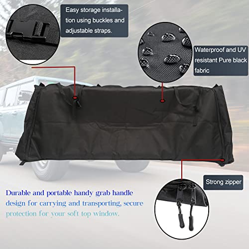 Bronco soft top window storage bag compatible with Ford Bronco Accessories 2021 2022 4 Door Plush bag Protection Top window Bags prevent Scratching and Bending