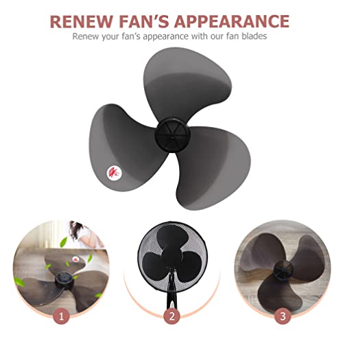 LIFKOME 16 Plastic Fan Blade Leaves Universal Household Standing Fan Table Fanner Replacement Part Plastic Fan Blade Replacement Leaves with Nut Cover Household Standing Fan