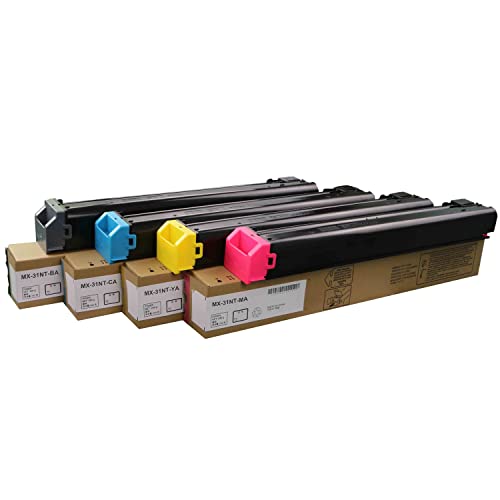 SAIBOYA MX-31NT-BA CA MA YA Remanufactured Toner Cartridge Replacement for Sharp MX-2600N MX3100N MX4000N MX-4010N MX5000N MX5001N MX4101N