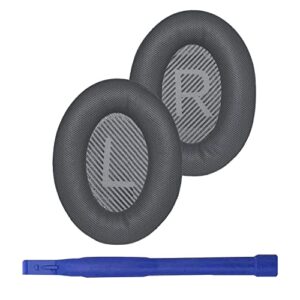 qc45 replacement ear pads quite-comfort protein leather earpads covers noise canceling ear pads cushions earmuff repair part for bose qc45 headphone (dark grey/grey)