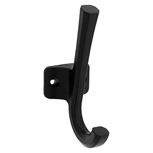 National Hardware N337-912 Powell Angled Hook, 4-15/16", Matte Black