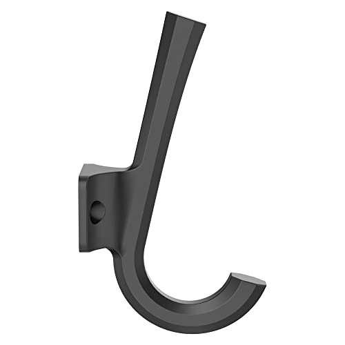 National Hardware N337-912 Powell Angled Hook, 4-15/16", Matte Black