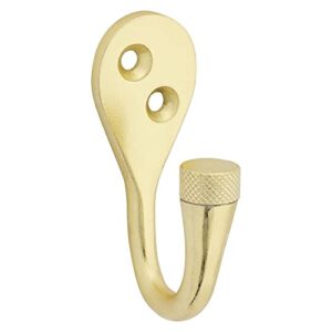national hardware n337-911 powell knurled hook, 2-5/8", brushed gold