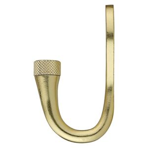 National Hardware N337-911 Powell Knurled Hook, 2-5/8", Brushed Gold