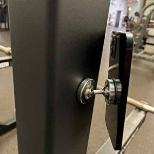 Gym Dual Magnetic Phone Mount & Holder. Attaches magnetically to Metal Surface.