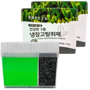 refrigerator deodorizer moisture aborber– gel type eliminate odor fast with natural charcoal and green tea gel (2 pack)