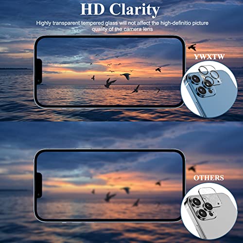 YWXTW [5 Pack Camera Lens Protector Compatible with iPhone 12 Pro Max 6.7" Tempered Glass, [Night Shooting Mode] Case Friendly, High Definition