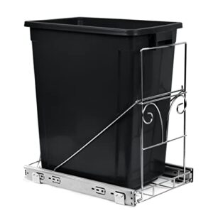 zikopomi kitchen shelf for pull out trash can under cabinet, pull out slider for kitchen trash can under the sink - trash can not included
