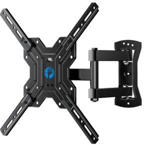 pipishell tv wall mount full motion for most 26-55 inch tvs, wall bracket tv mount with articulating swivel tilt leveling holds up to 66lbs max vesa 400x400mm for led lcd oled 4k flat curved screen