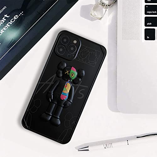 DOWINTIGER Cool iPhone 12 Pro Max Case for Boys Men, Kawaii 3D Cartoon Street Fashion Shockproof Protection TPU and IMD Protective Designer Case for iPhone 12 Pro Max - Black