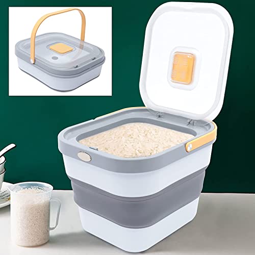 Cereal Rice Food Storage Containers, 20 Lbs Cereal Storage Container Bin with Lid, Dog Cat Pet Food Storage Container Leakproof Sealable Dry Holder for Dry Food Rice Flour Bean Grain