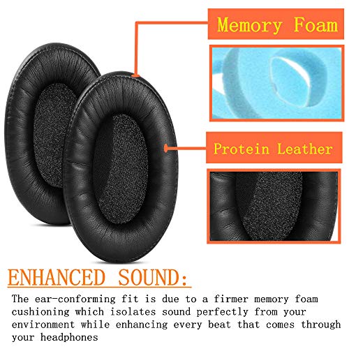 YunYiYi TT-BH085 Upgrade Earpads Cover Compatible with Taotronics SoundSurge 85/SoundSurge 90/TT-BH090 Headphones Replacement Ear Cushions Ear Cups Parts (Protein Leather)